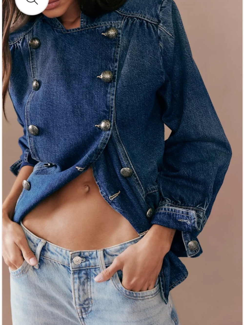 We the Free Imogene Denim Officer Jacket